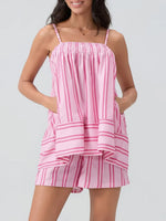 Smocked Square Neck Cami and Shorts Set