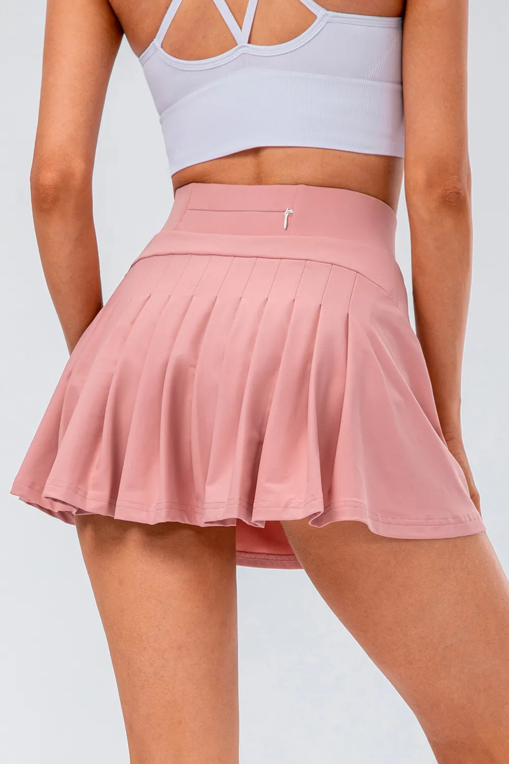 High Waist Pleated Active Skirt - Ladyez