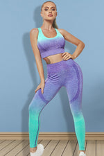 Gradient Sports Tank and Leggings Set - Ladyez