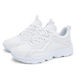 Lace Up Mesh Round Toe Platform Athletic