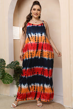 Plus Size Tie-Shoulder Maxi Dress - Ladyez