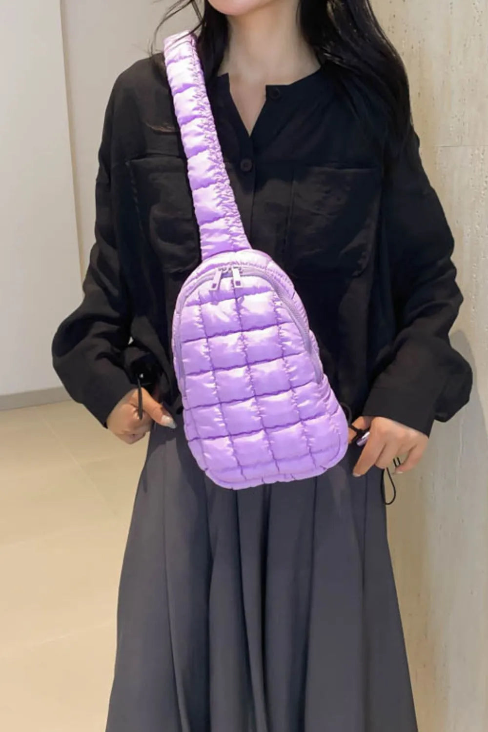 Quilted Nylon CrossbodyBag