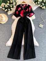 Printed Wide Leg Jumpsuit