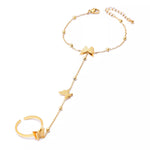 Butterfly Charm Finger Bracelet