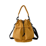 Drawstring Nylon Bucket Bag