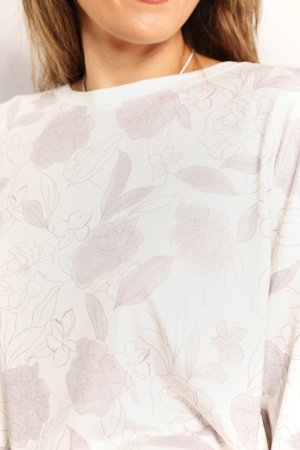 Double Take Floral Long Sleeve Top and Shorts Loungewear Set - Ladyez