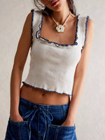 Lettuce Trim Square Neck Tank