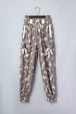 Western Cactus Cowgirl Hat Boot Printed Vintage Drawstring Jogger Pants