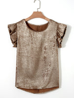 Ruffled Round Neck Tank