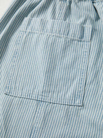 Stripe Mid Rise Drawstring Waist Jeans