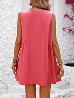 Mandy V-Neck Sleeveless Mini Dress - Ladyez