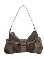 Vintage Buckle Accent Shoulder Bag
