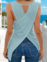 Hollow-Out Knit Tank Top