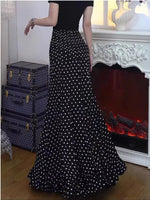 Polka Dot Mermaid Maxi Skirt