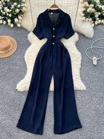 Tie Waist Wide Leg Jumpsuit