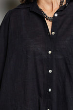 POL Button Down Half Dolman Sleeve Shirt