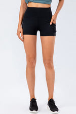 Slim Fit Wide Waistband Sports Shorts - Ladyez