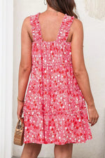 Floral Print Ruffle Tiered Mini Dress