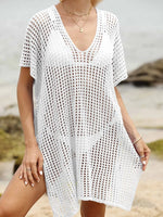 Side Tied V-Neck Cover-Up - Ladyez