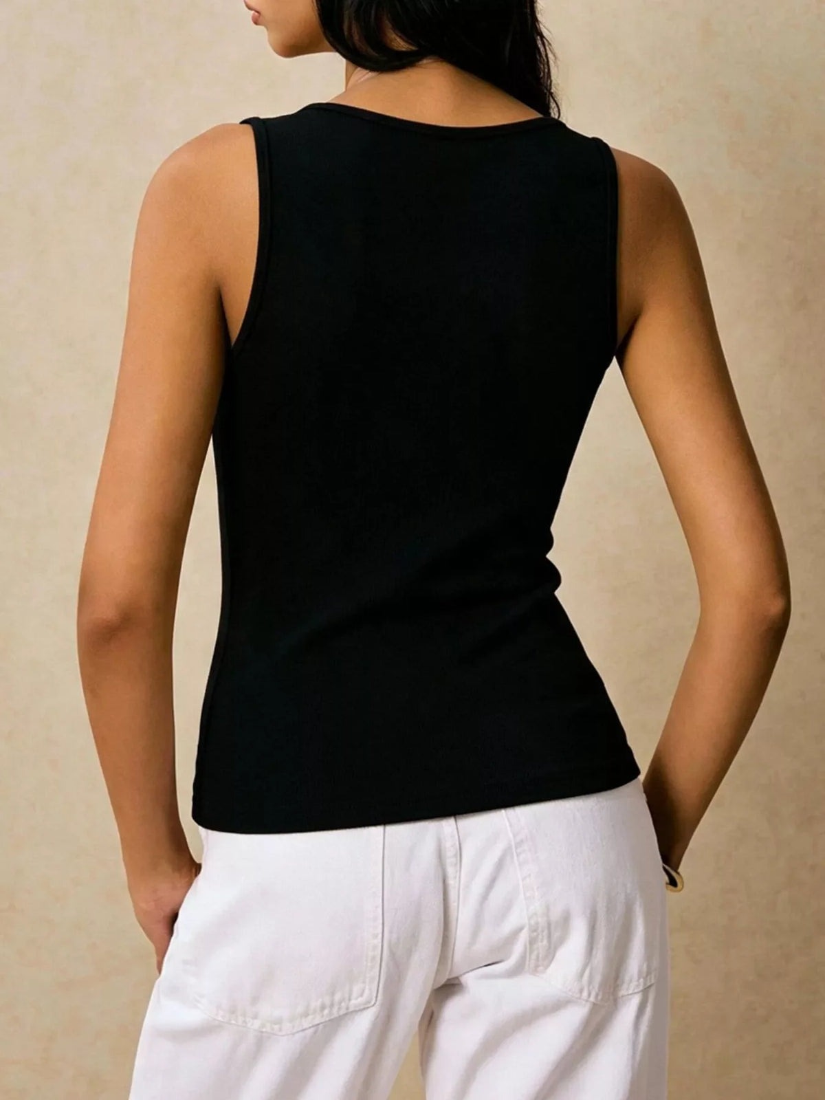 Asymmetrical Neck Tank Top