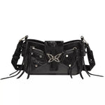 Butterfly Decor Flap Crossbody Bag