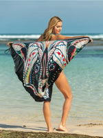 Printed Spaghetti Strap Cover Up - Ladyez