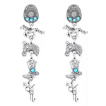 Western Style Turquoise Accent Earrings