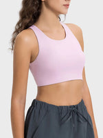 Millennia Cutout Round Neck Active Tank - Ladyez