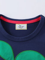 Children's Cherry Applique Ruffle Hem Dress