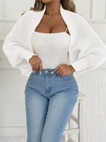 Open Front Batwing Sleeve Cardigan