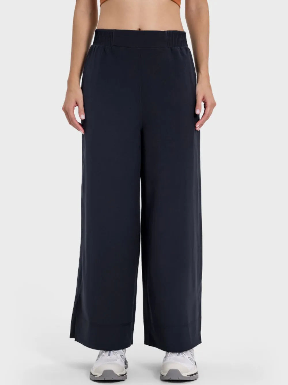 Millennia Slit Wide Leg Active Pants - Ladyez