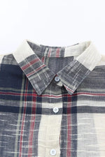 Plaid Button-Down Long Sleeve Shirt