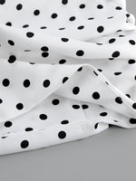 Polka Dot Ruffle Hem Maxi Skirt