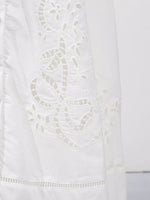 Sleeveless Eyelet Embroidered Button-Down Midi Dress