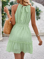 Tied Frill Sleeveless Mini Cami Dress