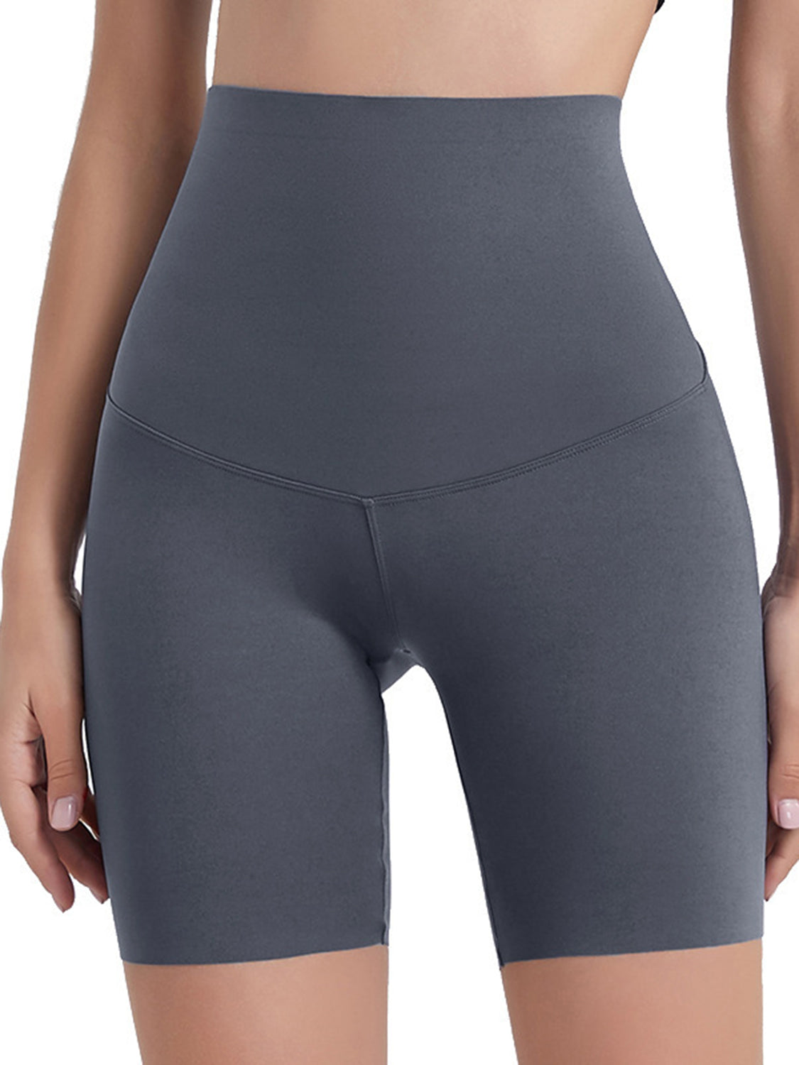 Wide Waistband Sports Shorts - Ladyez