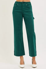 RISEN Tummy Control High Rise Crop Wide No Waist Band Pants