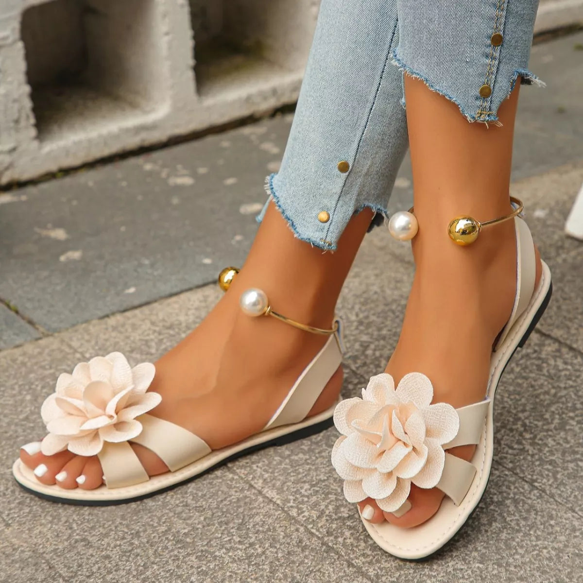 Flower Open Toe Sandals