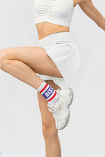 Elastic Waist Pocketed Active Shorts - Ladyez