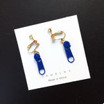 Zipper Dangle Clip-on Earrings