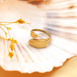 18K Gold-Plated Bypass Ring