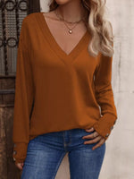 V-Neck Long Sleeve T-Shirt