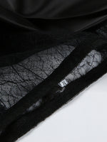 Lace Panel Midi Skirt