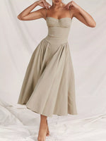 Sweetheart Neck Midi Cami Dress