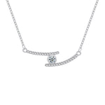 1 Carat Moissanite 925 Sterling Silver Necklace