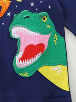 Children's Dinosaur Embroidered Top and Pants Set