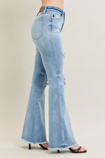 Judy Blue Full Size Hw Flare Jeans W/ Shield Pockets Plus Size - Ladyez