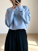 Crew NeckDrop Shoulder Sweatshirt