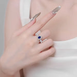 925 Sterling Silver Moissanite Ring