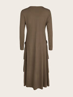 Full Size Heart-Decor Layered Midi Dress Plus Size